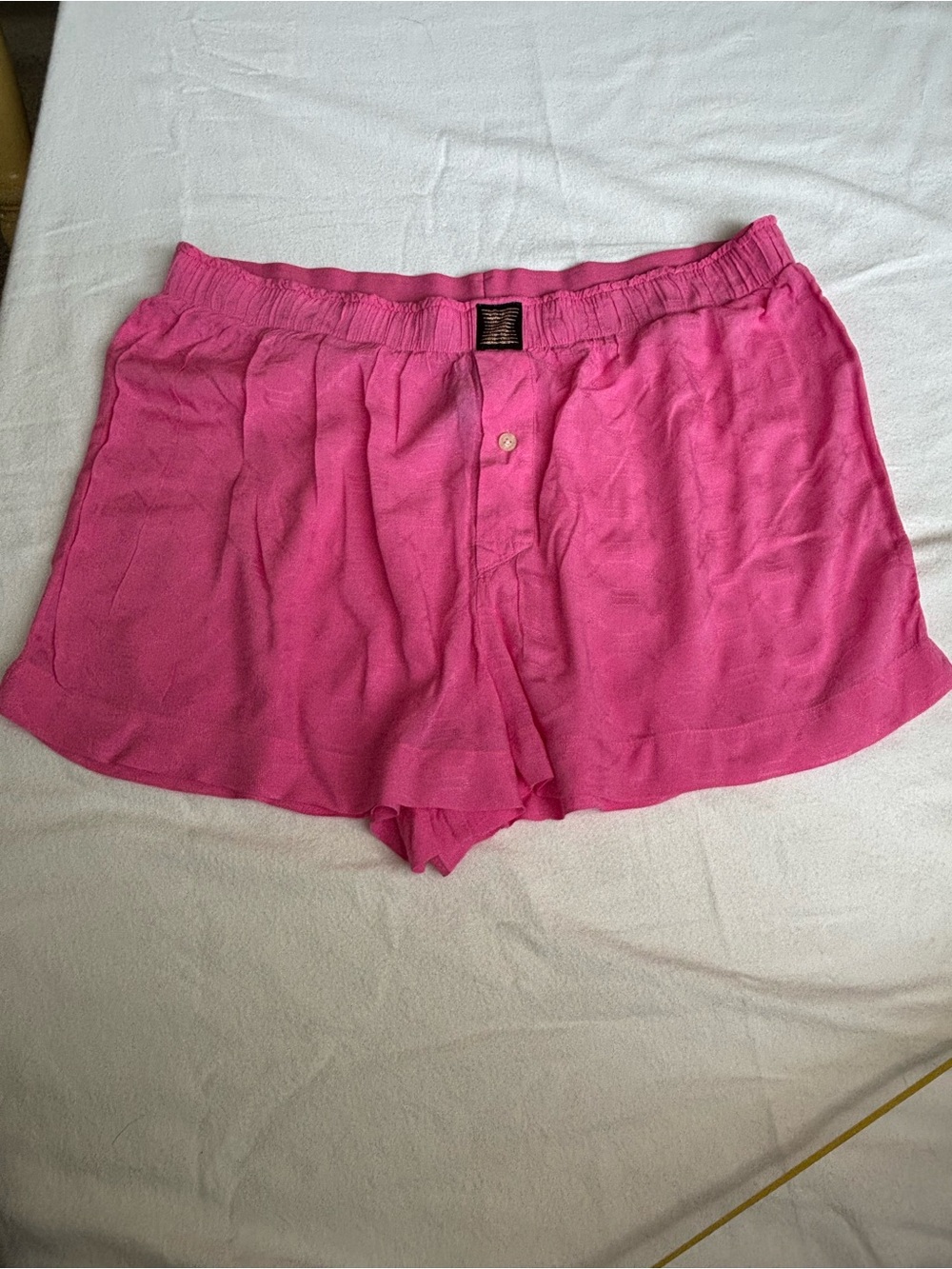 Savage X Fenty Hot Pink Elastic-Waist Lounge Shorts